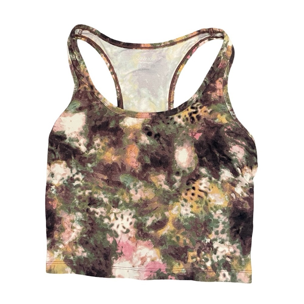 Calvin Klein Performance Floral Racerback Tank Medium